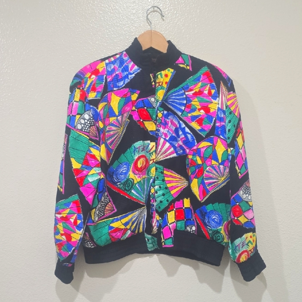 ❤️ JERRI SHERMAN SILK BOMBER JACKET